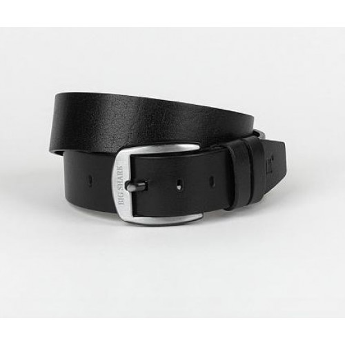Ремінь Big Shark - Leather, Black