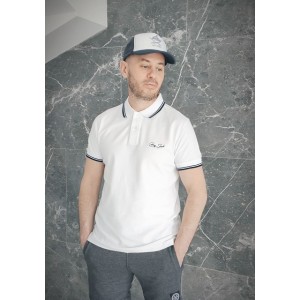 Поло Big Shark White logo